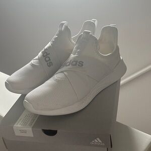 Like new Adidas White Slip-On Athletic Shoes size 10